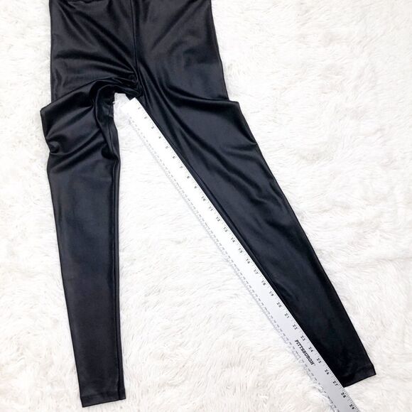 ASOS Black Faux Leather Leggings Size 4 - Picture 3 of 7